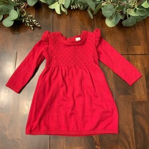 NWOT Carter’s Red Knit Sweater Dress 12 Months